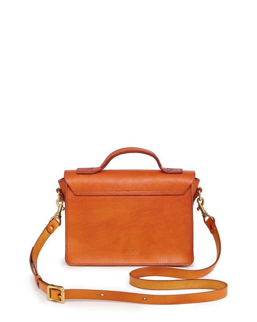Old Trend Orange Aster Mini Leather Satchel
