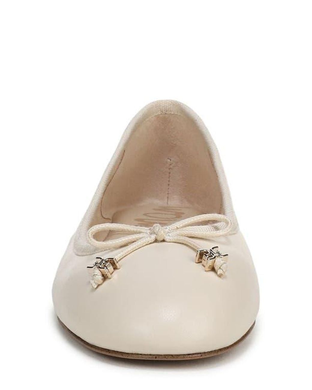 Sam Edelman White Flora Ballet Flat