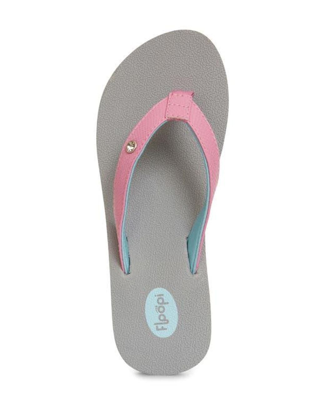 FLOOPI White Flip Flop Wedge Sandal