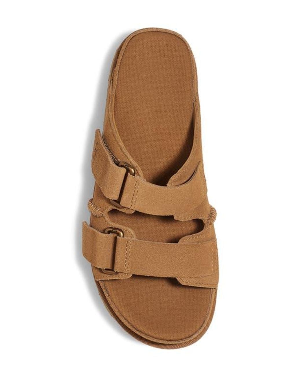 Ugg Brown Goldenstar Platform Slide Sandal