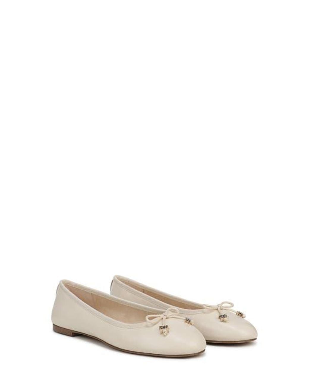 Sam Edelman White Flora Ballet Flat