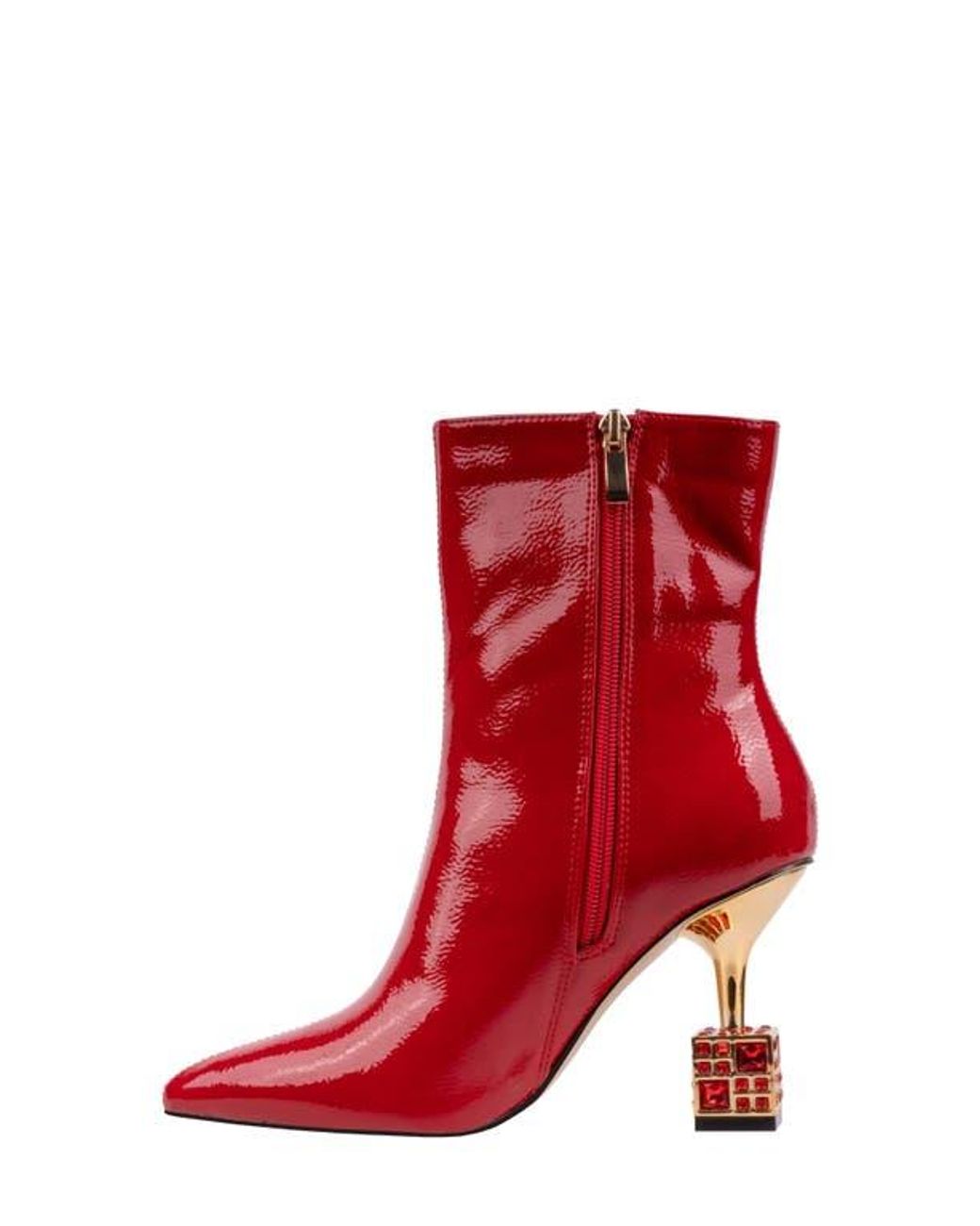 Lady Couture Red Crown Pointed Toe Bootie
