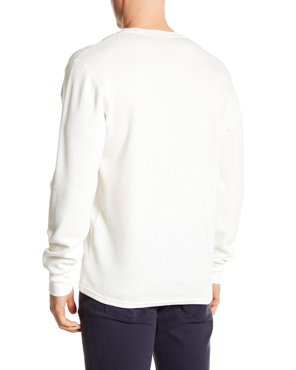Polo Ralph Lauren Waffle Knit Long Sleeve Crew Neck Tee in White for Men |  Lyst