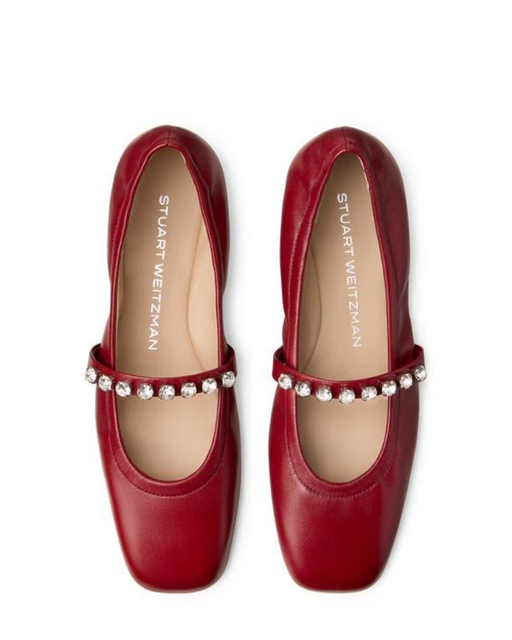 Stuart Weitzman Red Goldie Ballet Flat