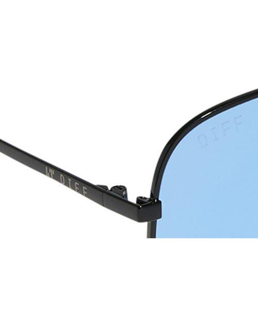 DIFF Blue Leo Aviator Sunglasses