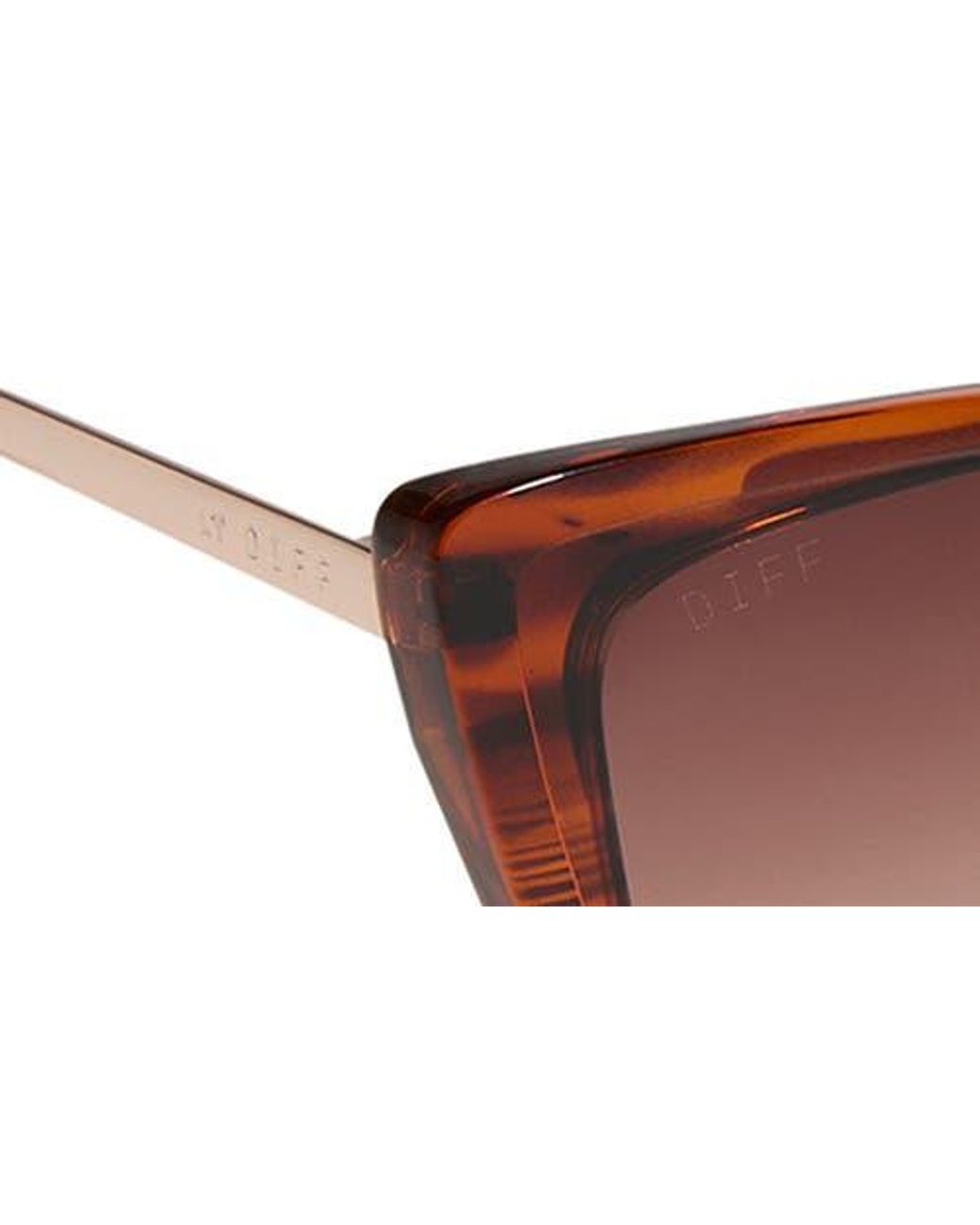 DIFF Brown Heidi 56Mm Cat Eye Sunglasses