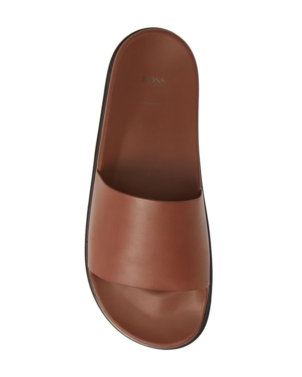 HUGO - Leather slip-on shoes with branded buckle