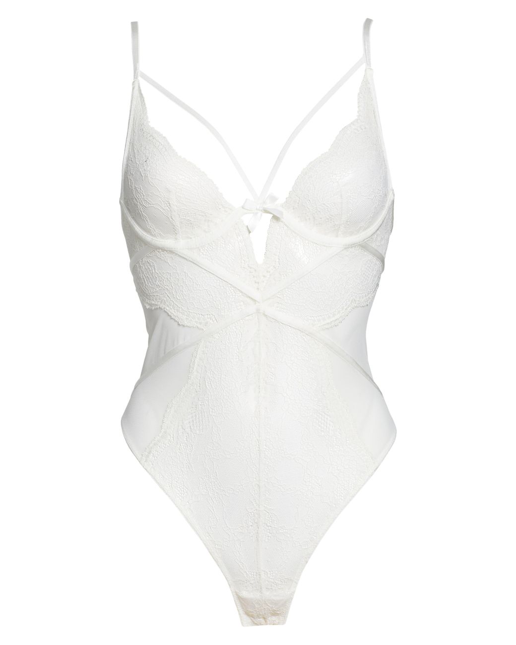 Hunkemöller Isabelle Lace Underwire Bodysuit in White | Lyst