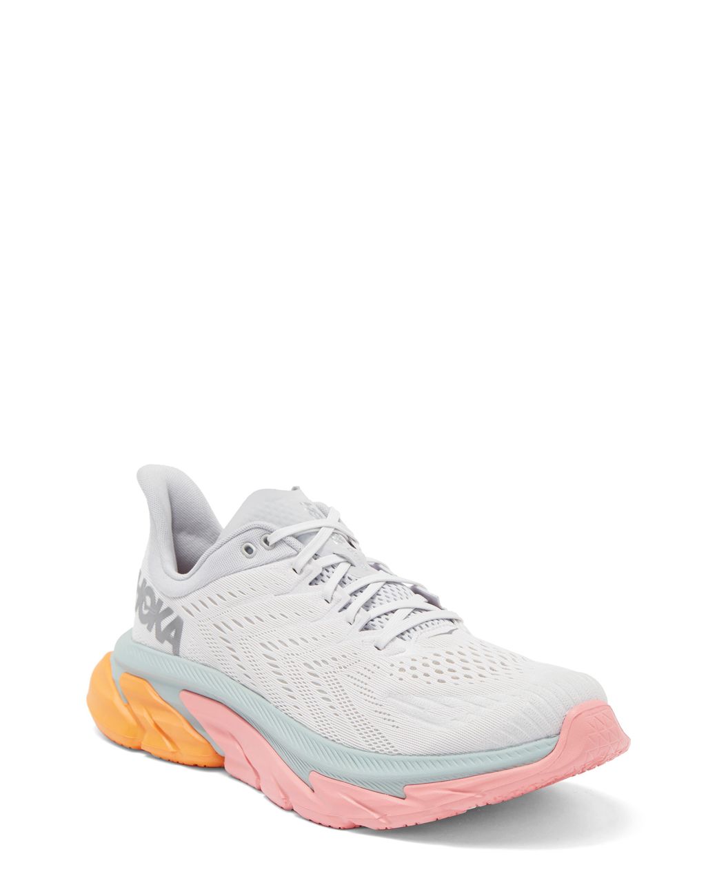Hoka One One Clifton Edge Running Shoe In Nimbus Cloud /lunar Rock At Nordstrom Rack in White