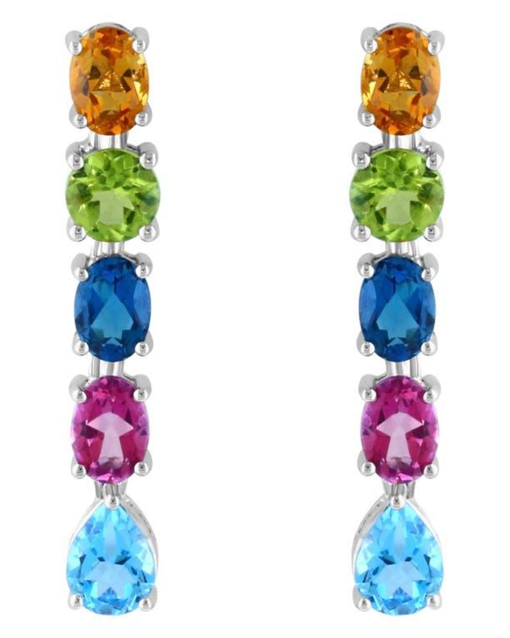 Effy Green Stone Drop Earrings