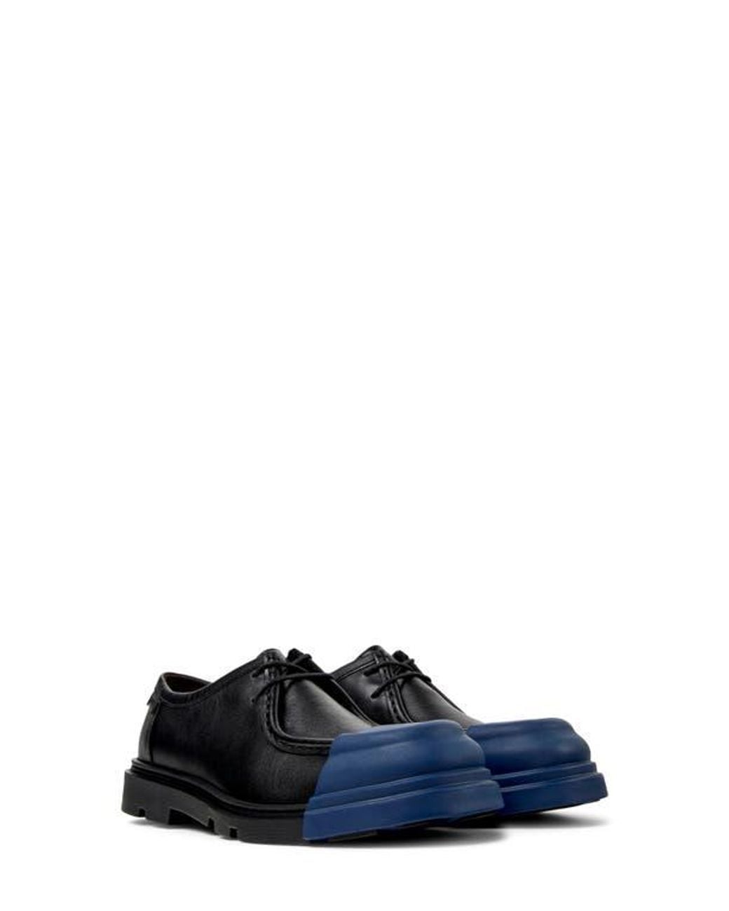 Camper Blue Junction Cap Toe Penny Loafer