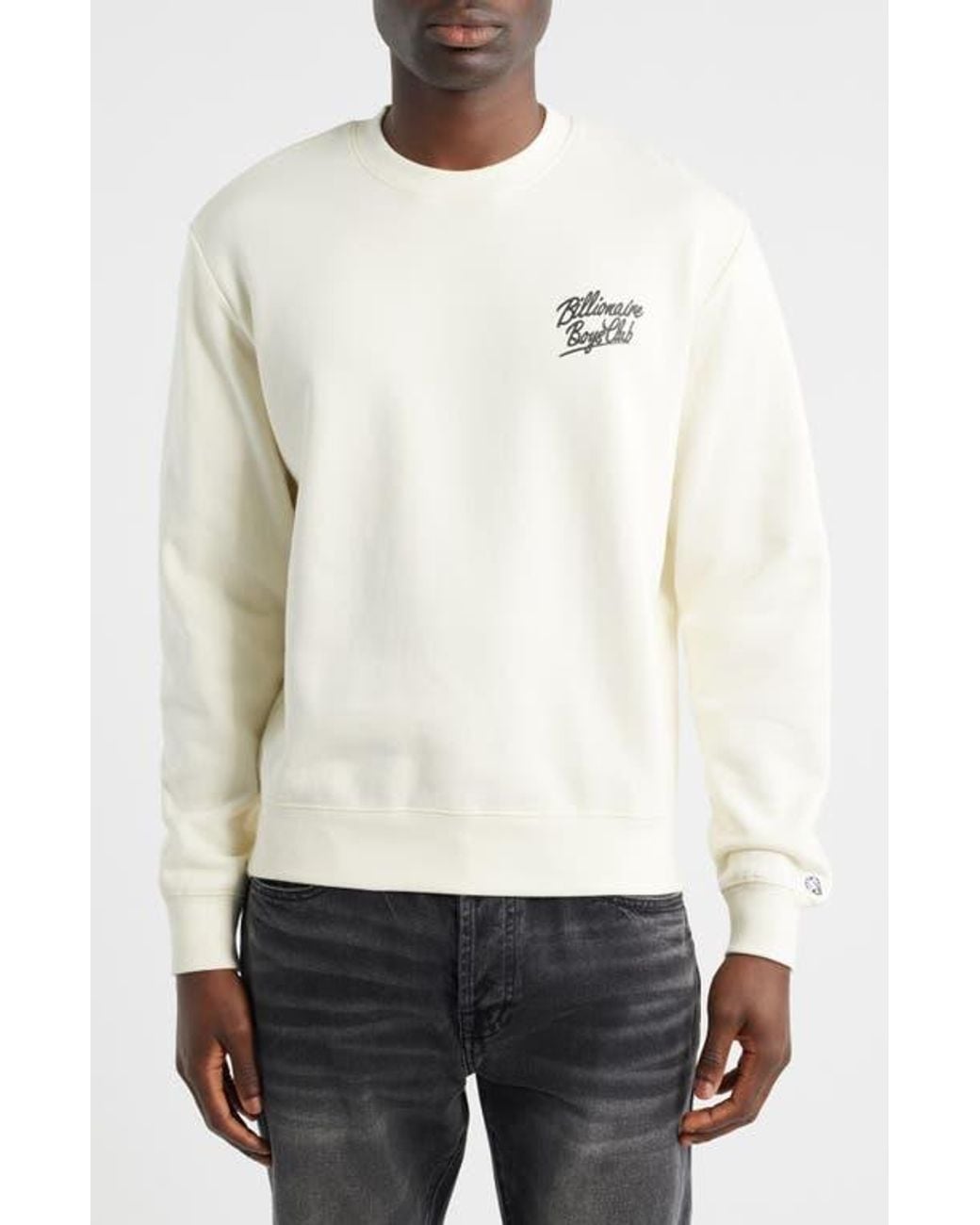BBCICECREAM White Bb Small Script Cotton Sweatshirt for men