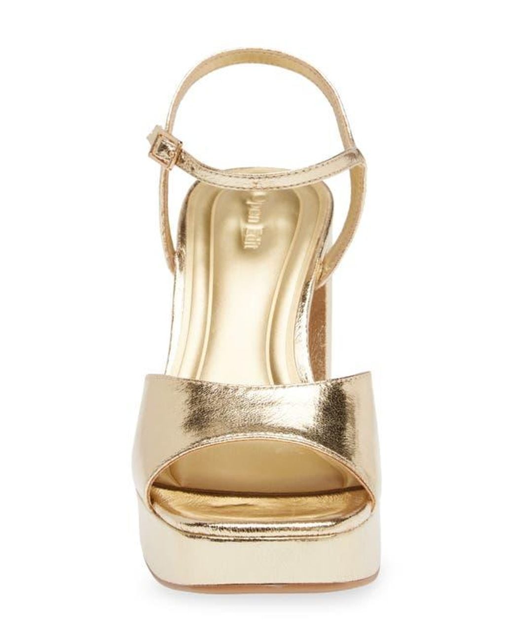 Open Edit Natural Whitney Block Heel Sandal