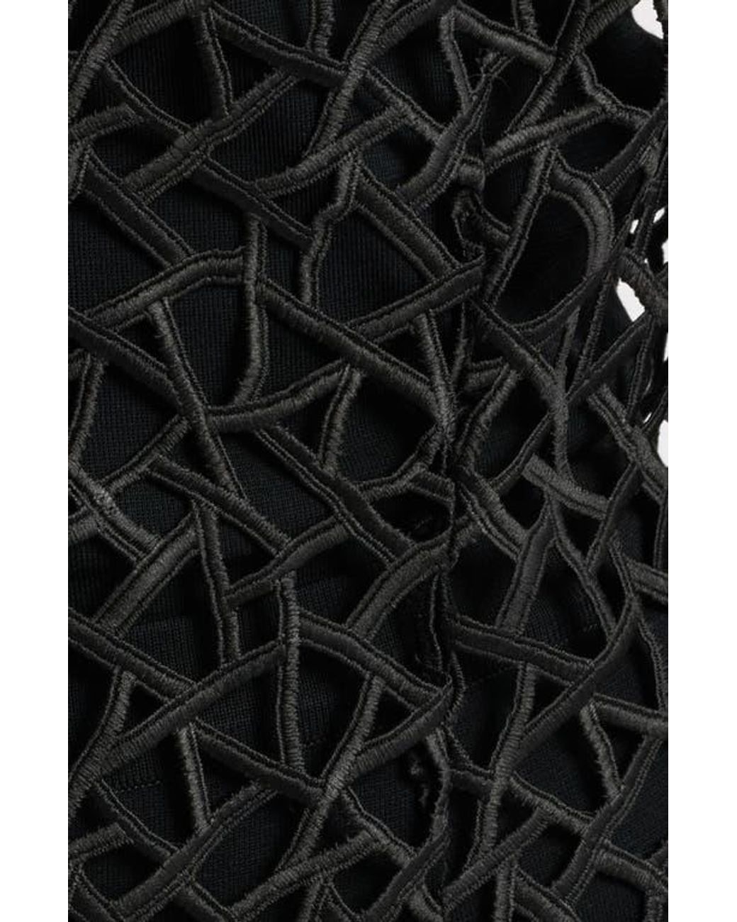 Ming Wang Black Geometric Cutout Jacket