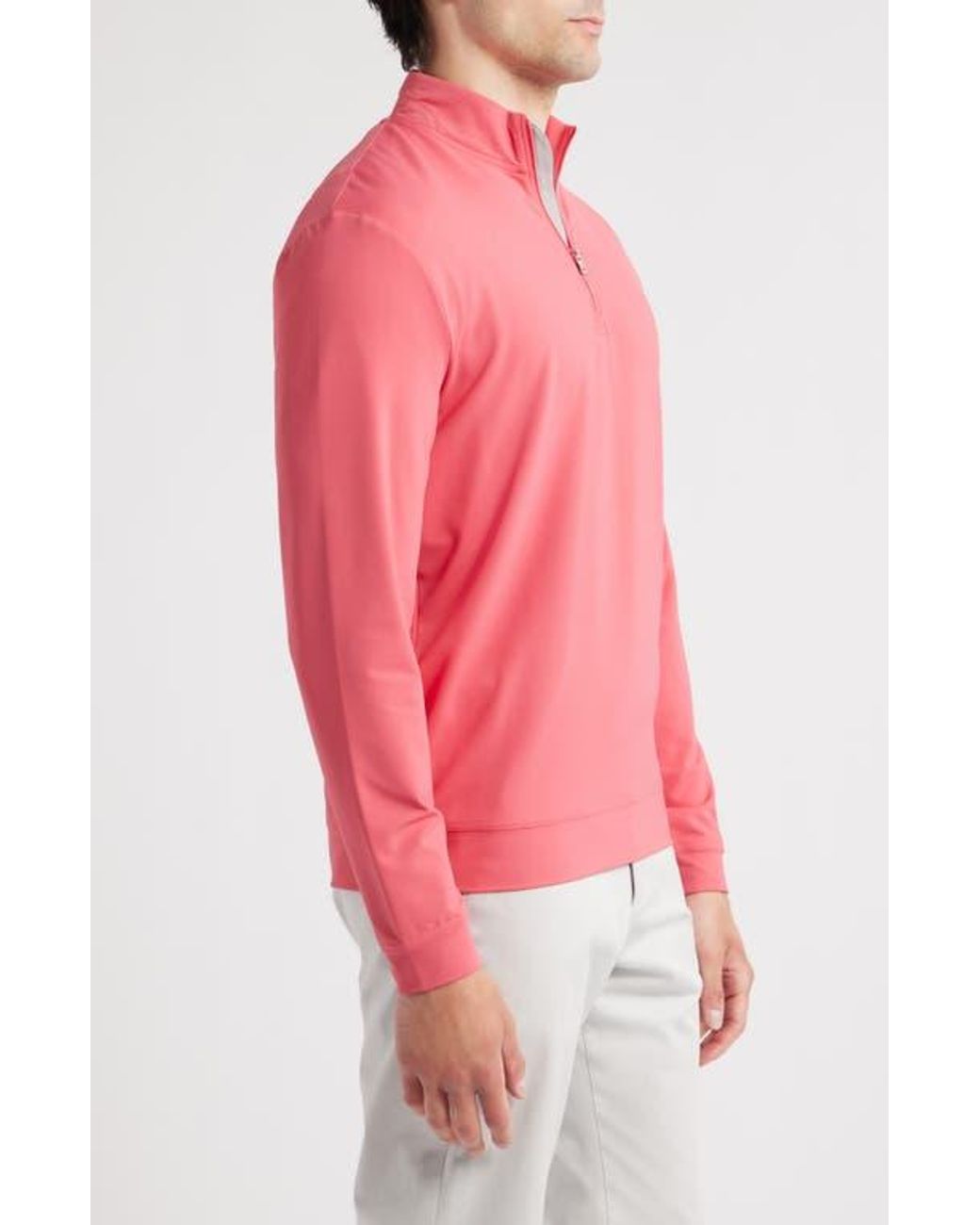 Johnnie-o Red Motion Performance Quarter Zip Pullover for men