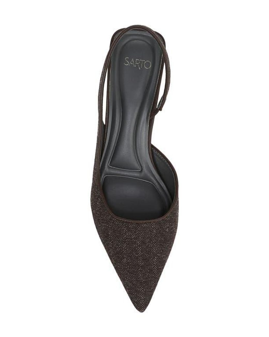 Sarto Brown Devin Kitten Heel Slingback Pump