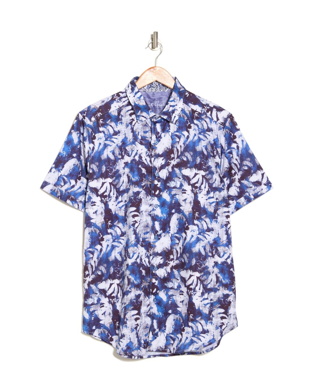 Robert Graham Delano Short Sleeve Shirt in Blue for Men | Lyst