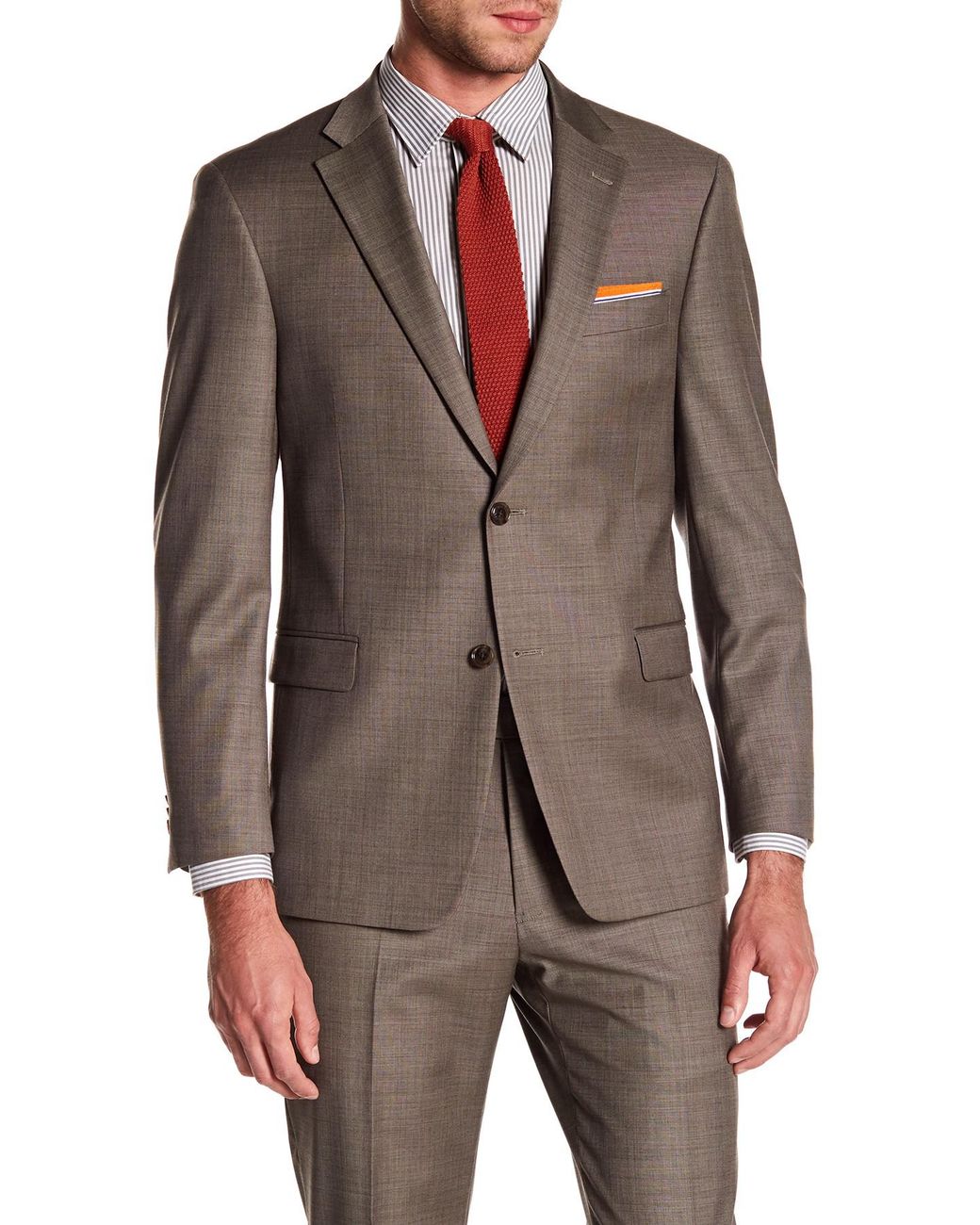 Tommy Hilfiger Adams Modern Fit Th Flex Performance Wool Blend Sharkskin  Suit Separates Jacket in Brown for Men