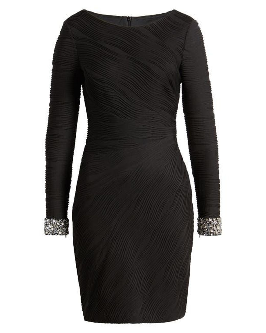 sachin and babi light blue dress Black Elbow Sleeve Round Neck Sheath Midi Dress main image 1