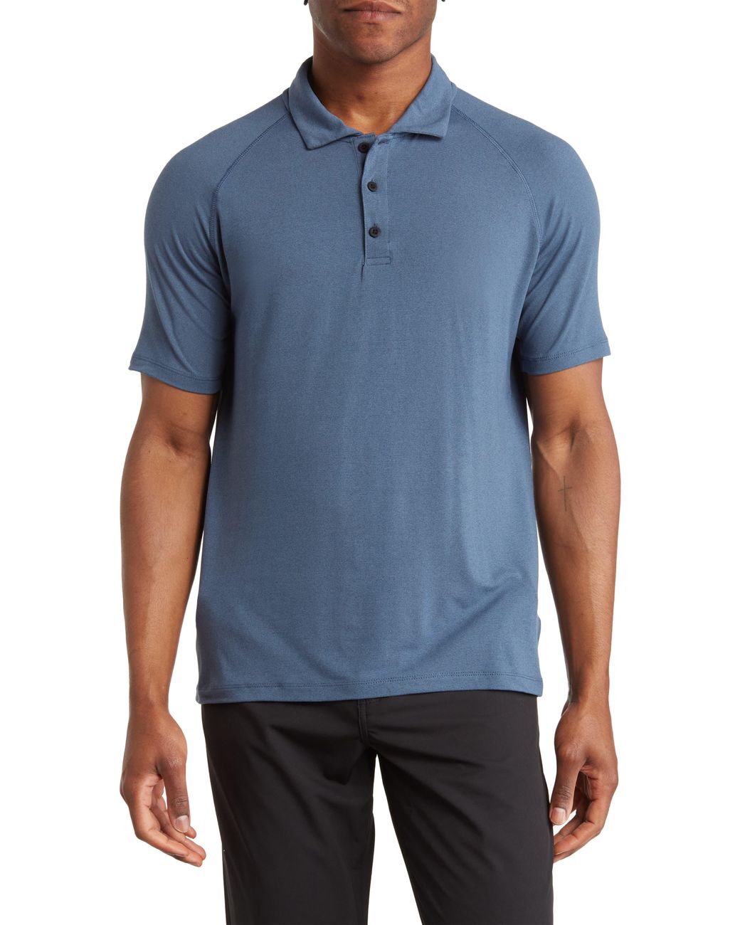 Kenneth Cole Active Stretch Polo in Blue for Men | Lyst