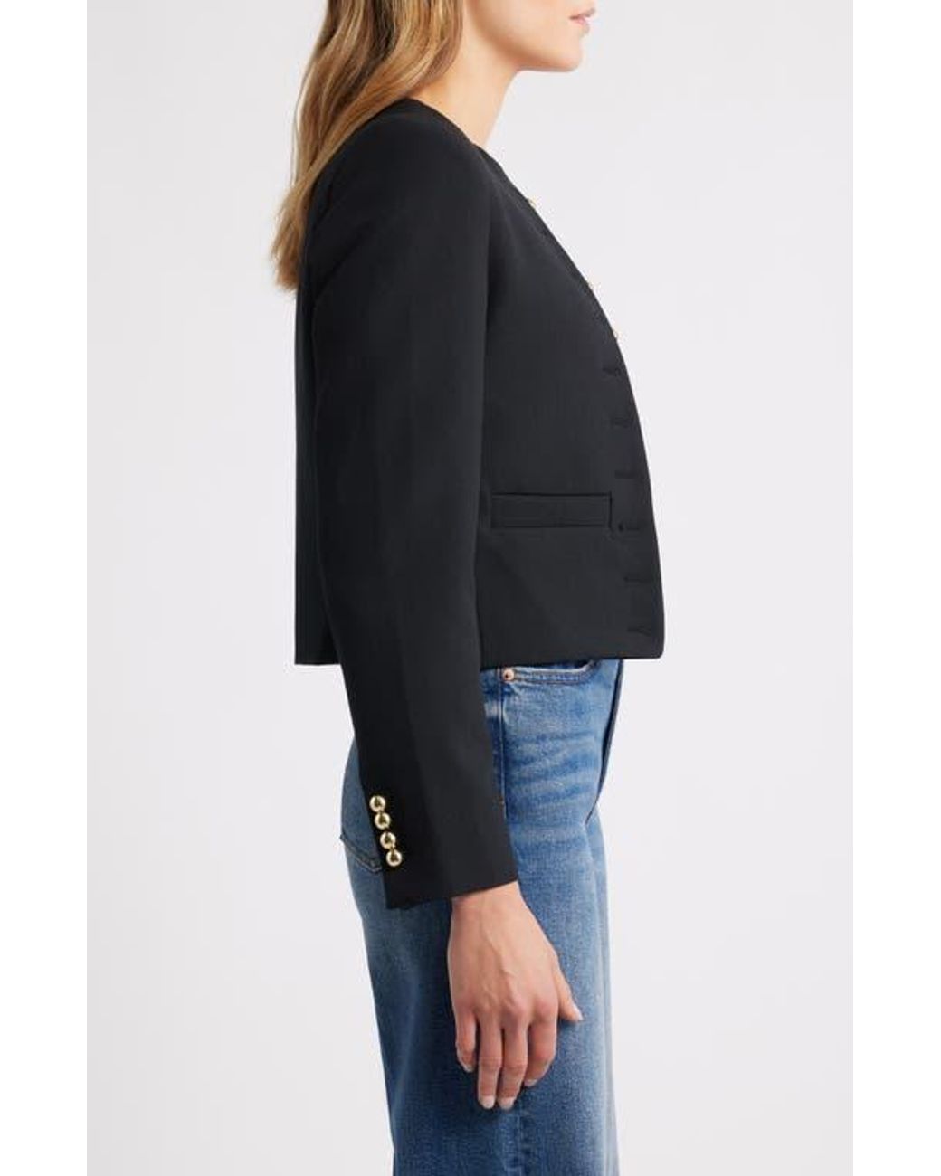 Mango Black Grace Crop Jacket
