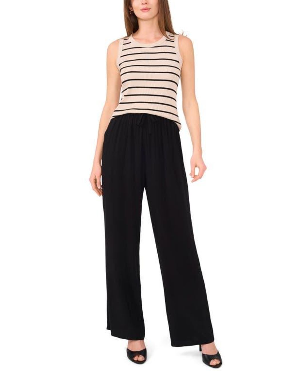 Halogen® Black Stripe Rib Tank