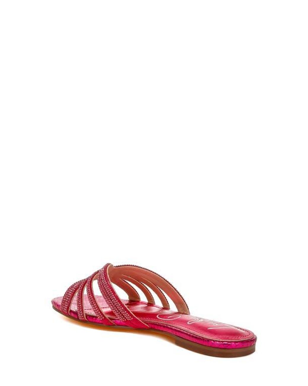 London Rag Slides LONDON RAG Dindy Embellished Slide Sandal in Red | Lyst