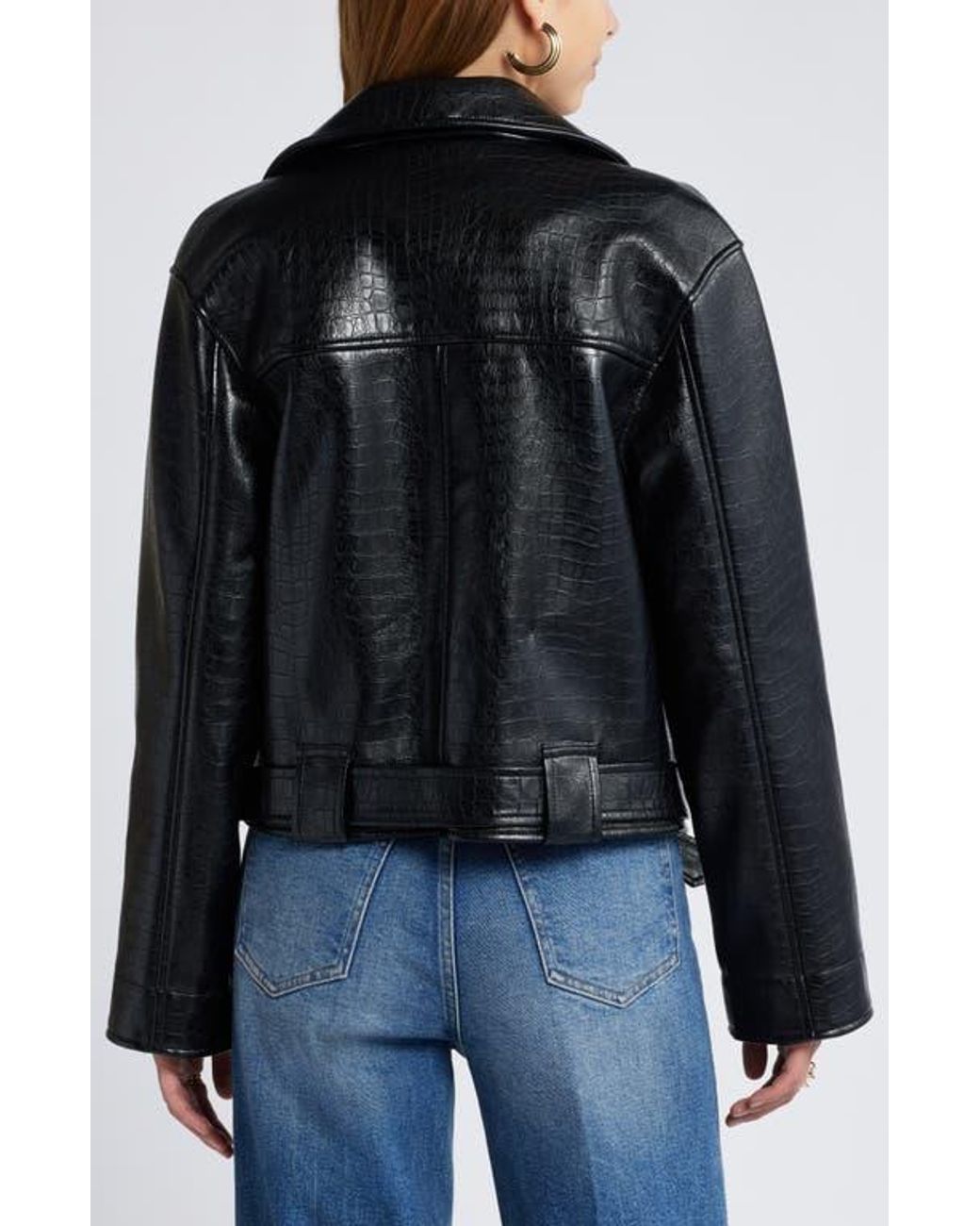 [RECTO] LEONA CROCODILE-EFFECT OVERSIZED JACKET★人気★ db266447ec4994b0144e1a1b655346