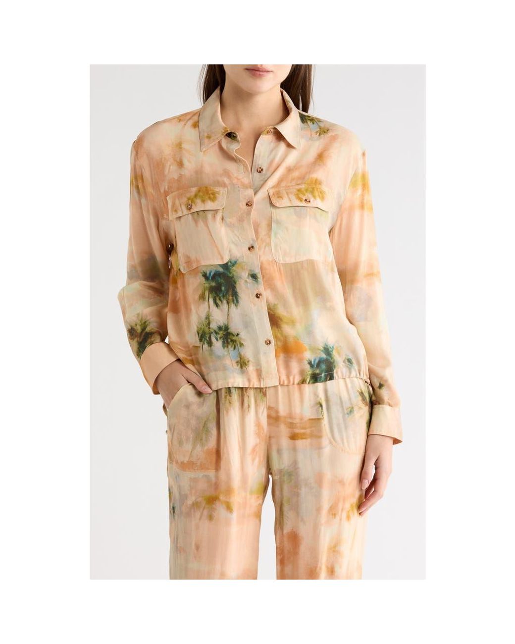DR2 by Daniel Rainn Button-Up Shirt in Natural | Lyst