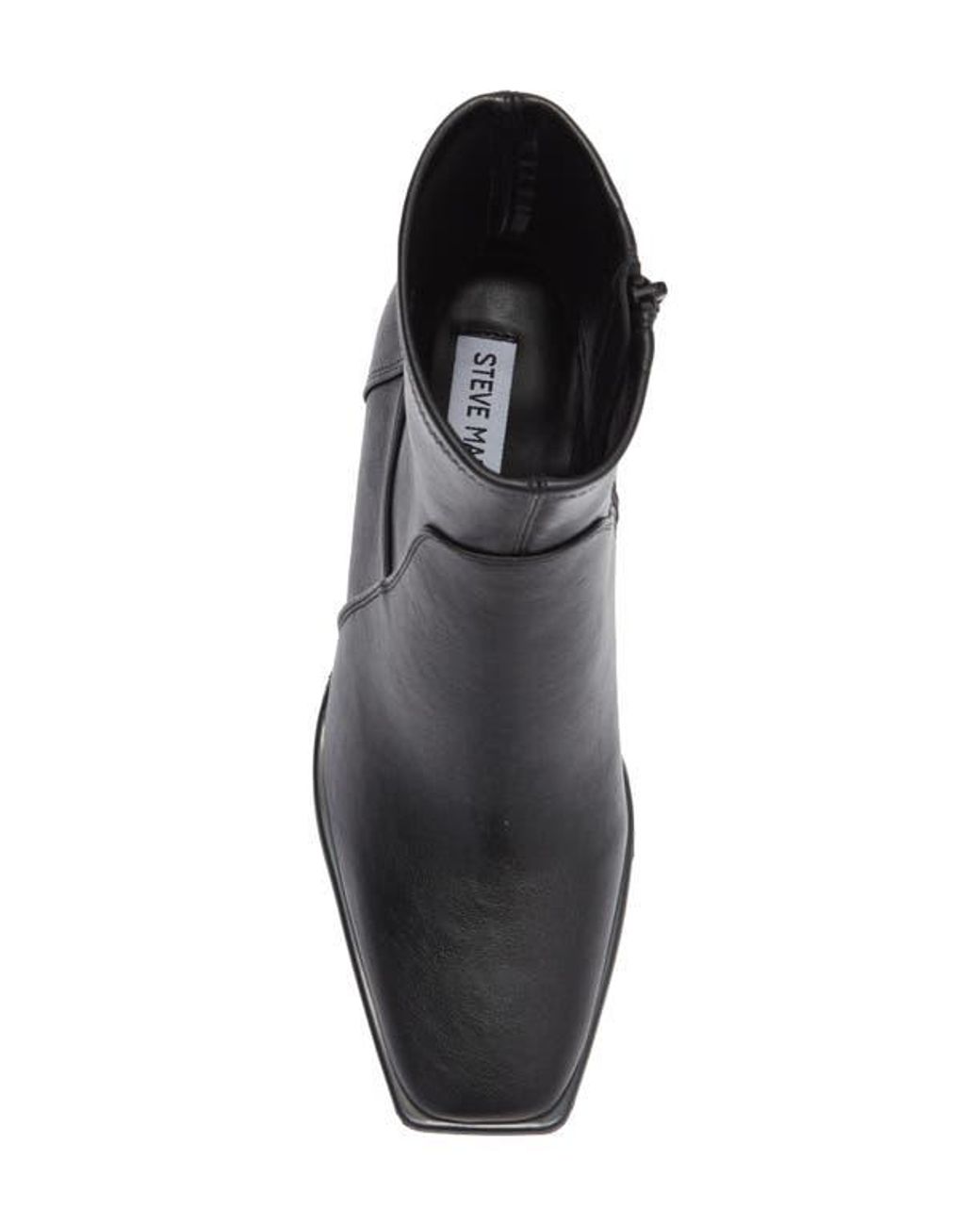 Steve Madden Black Vallie Square Toe Bootie