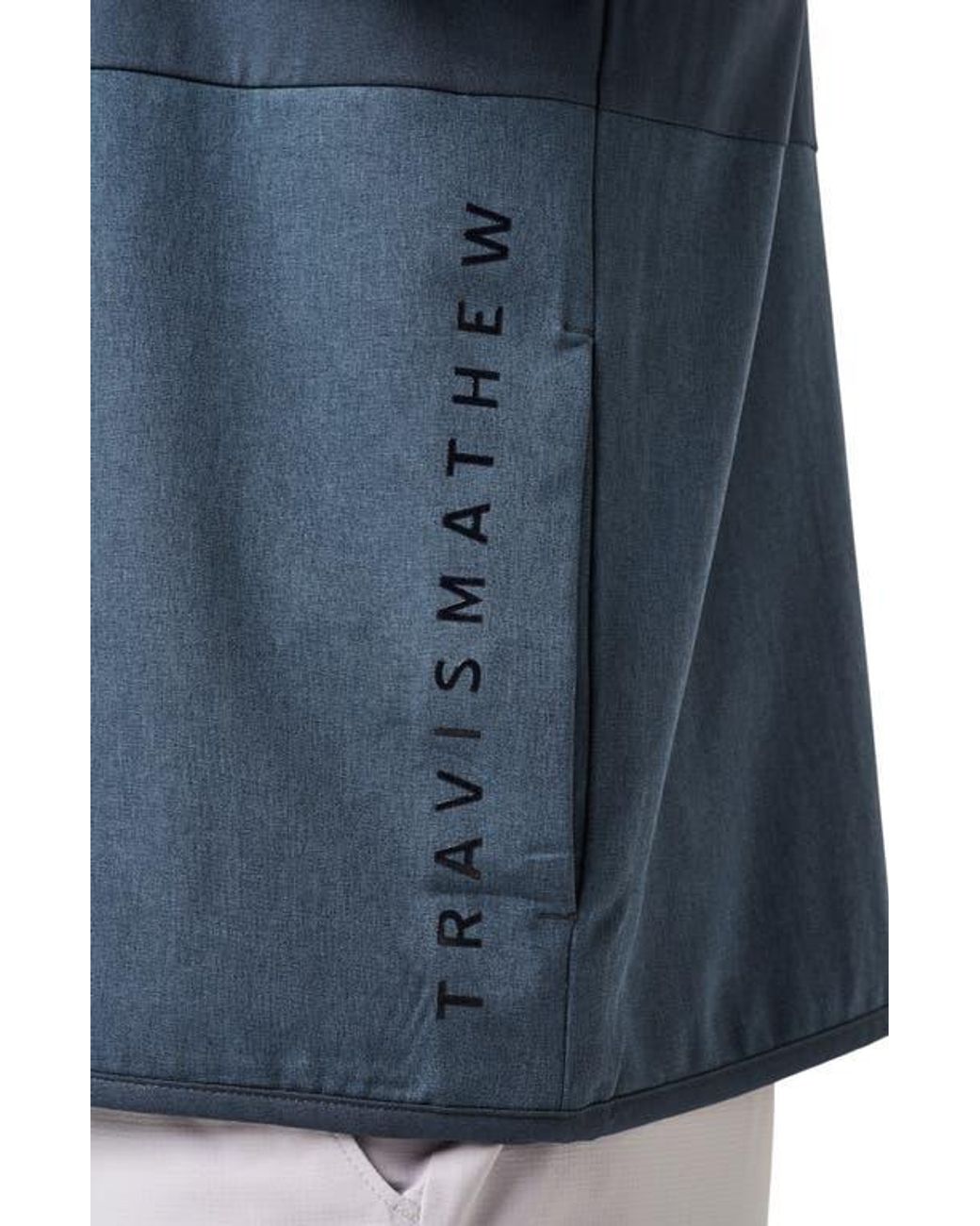 Travis Mathew Blue Deepspace Colorblock Hooded Jacket for men