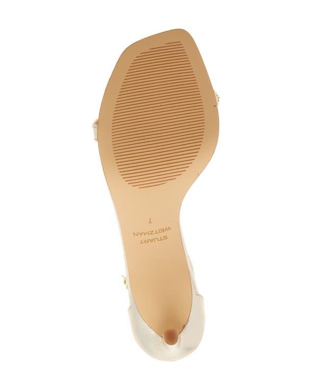 Stuart Weitzman White Justina 75 Sandal