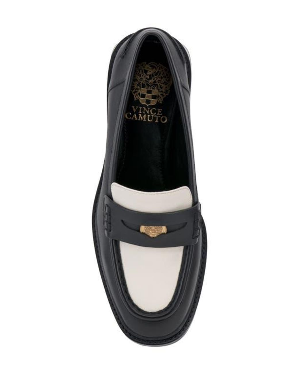 Vince Camuto Erinesa Block Penny Loafer in Black | Lyst