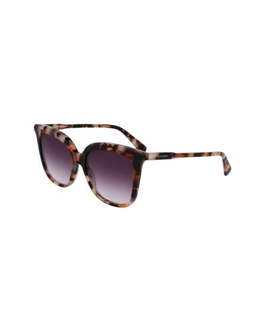 Longchamp Brown 53Mm Rectangular Sunglasses