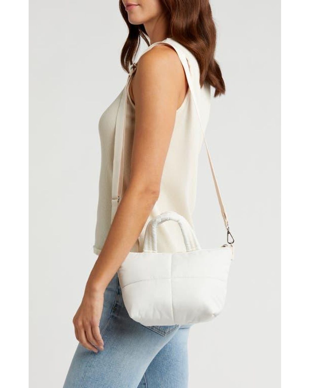【LeSportsac】PUFFY MINI BAG トフィー LeSportsac Puffy Mini Nylon Satchel in White | Lyst