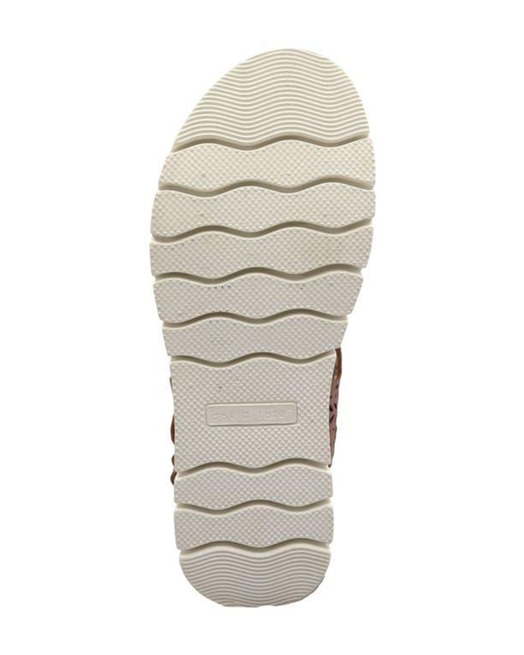 David Tate Brown Moda Slingback Platform Wedge Sandal