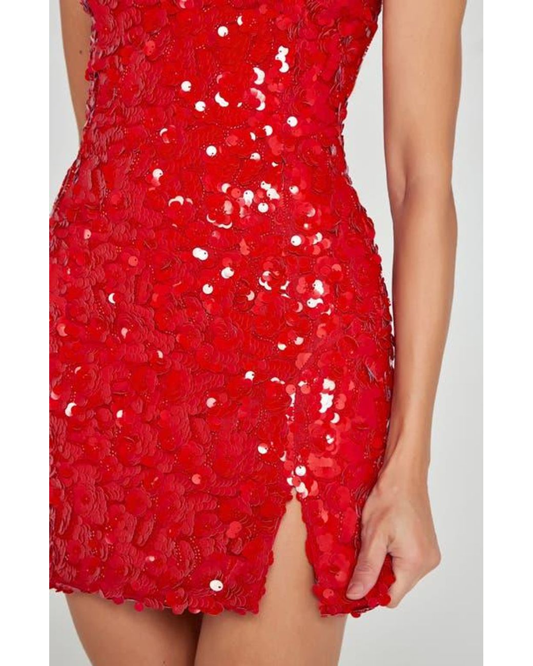 open lace back dress Karlie Red Dress