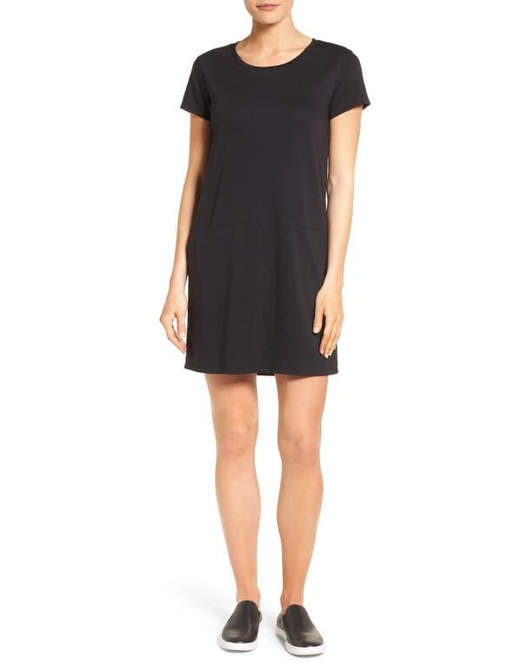 Caslon Knit Shift Dress in Black Lyst