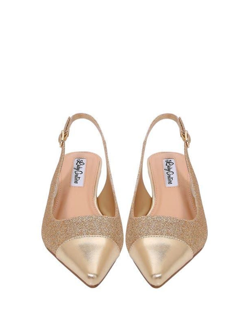 Lady Couture Natural Saphire Pointed Toe Slingback Pump