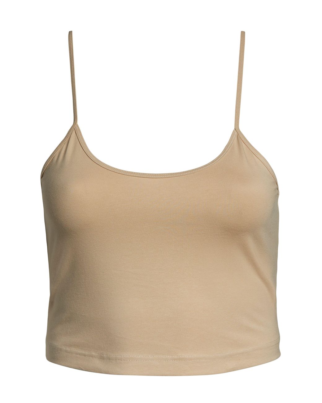 BP. Knit Organic Cotton Crop Camisole In Tan Doeskin At Nordstrom