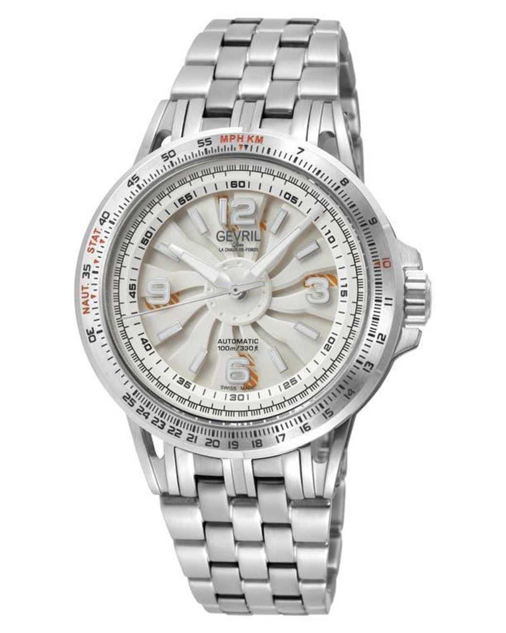Gevril Gray Wind Master Automatic Bracelet Watch, 44Mm for men