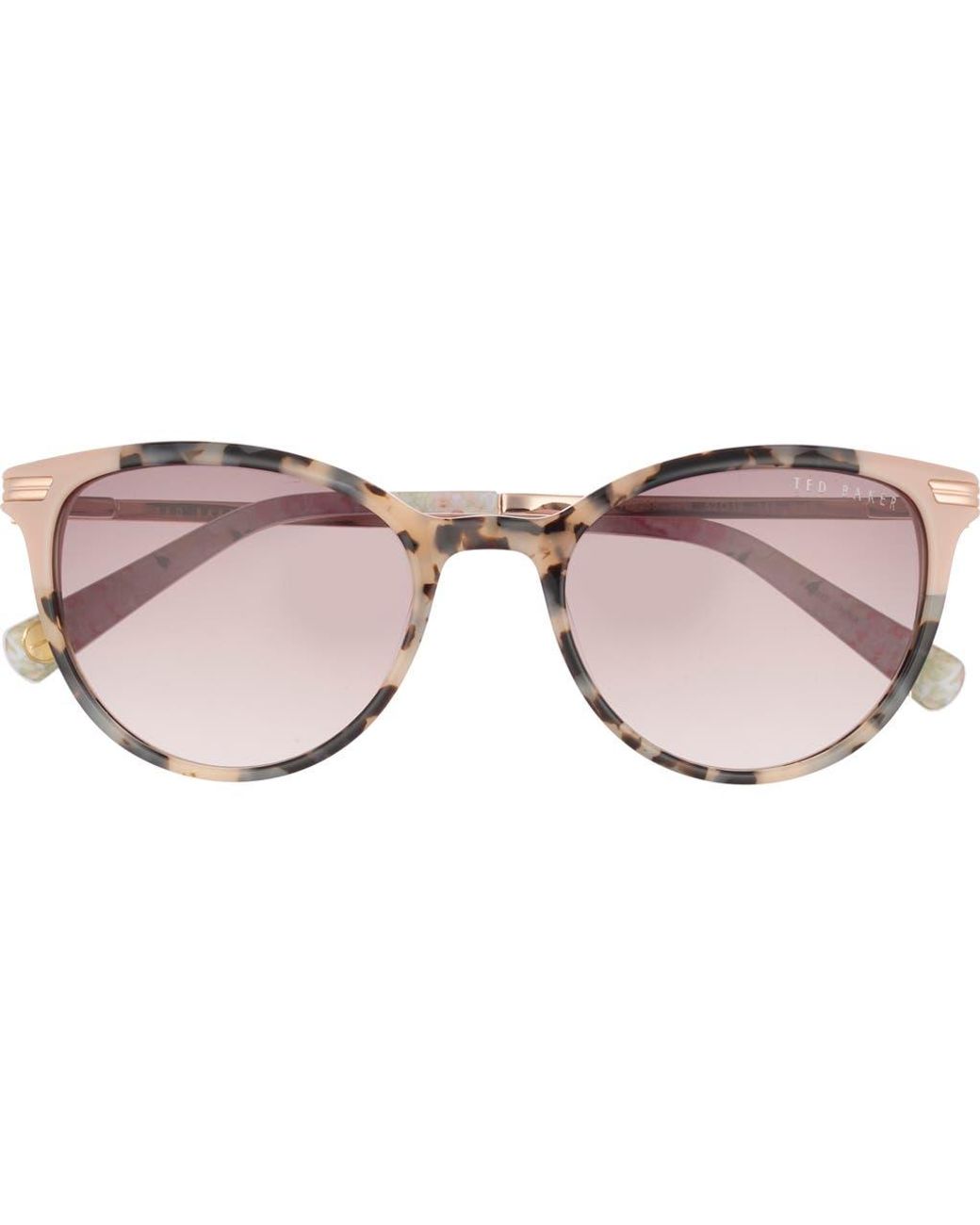 Ted Baker Pink 52Mm Round Sunglasses