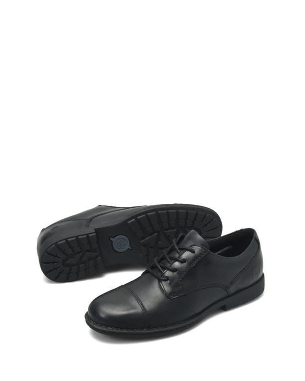 Børn Black Sebastian Leather Cap Toe Derby for men