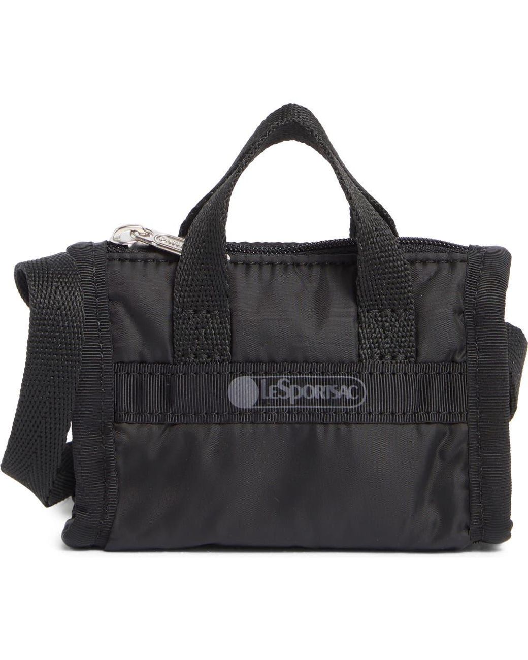 ★LeSportsac★ Black Shine Micro Shoulder Bag 3917M135 LeSportsac Sheen Micro Bag in Black | Lyst