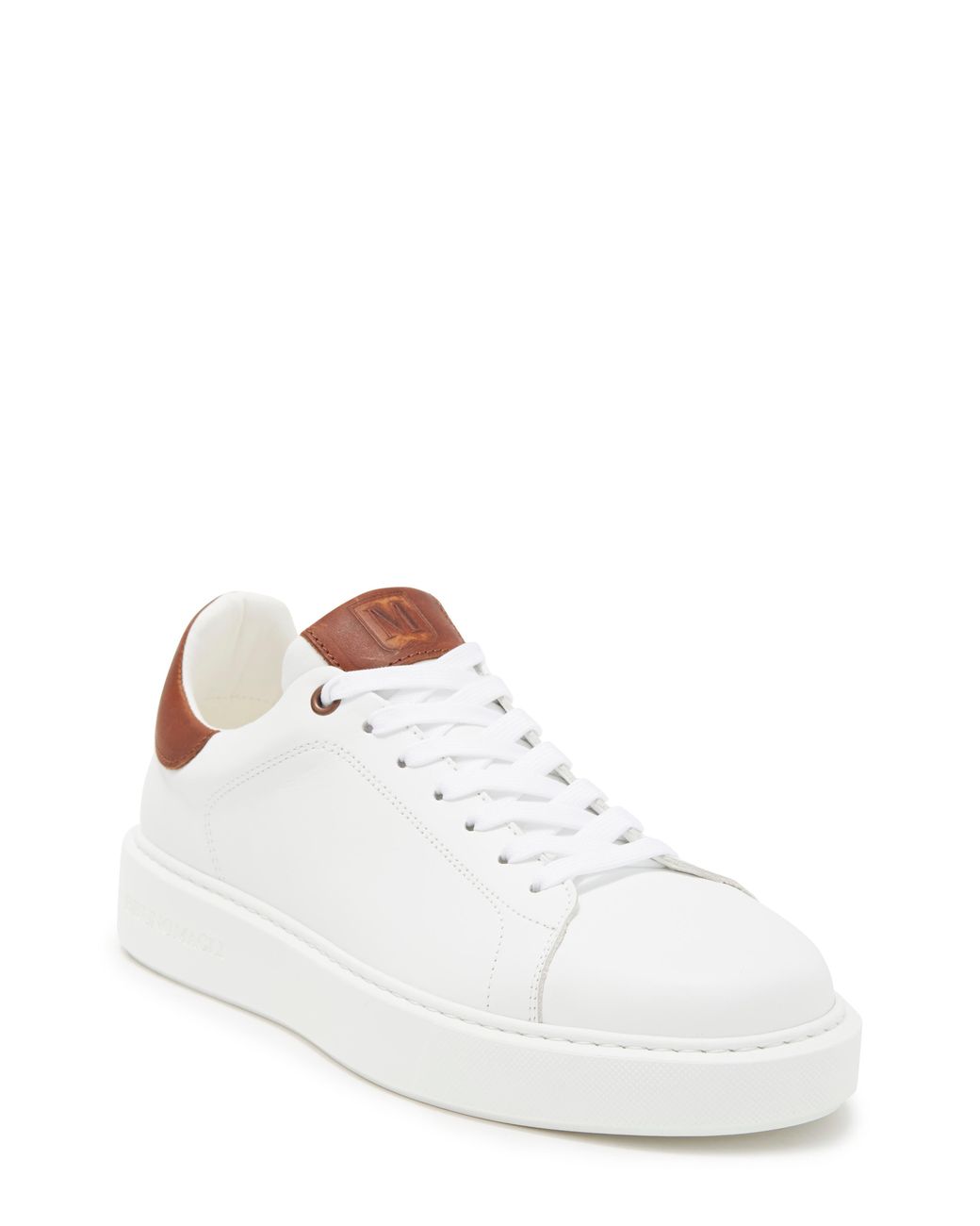 Bruno Magli Lucca Leather Sneaker in White for Men | Lyst