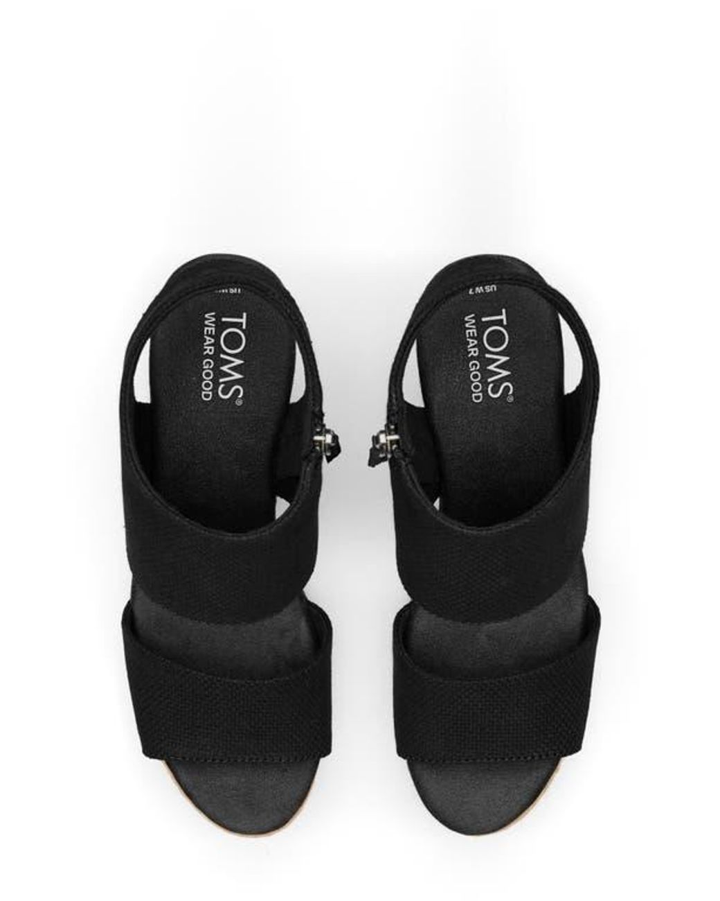 TOMS Black Majorca Platform Sandal