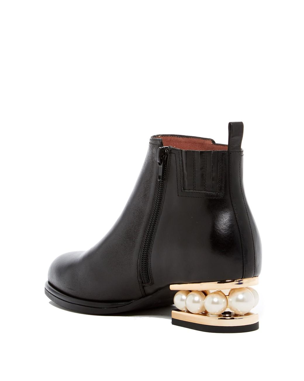 Jeffrey Campbell Orlando Faux Pearl Boot in Black Lyst