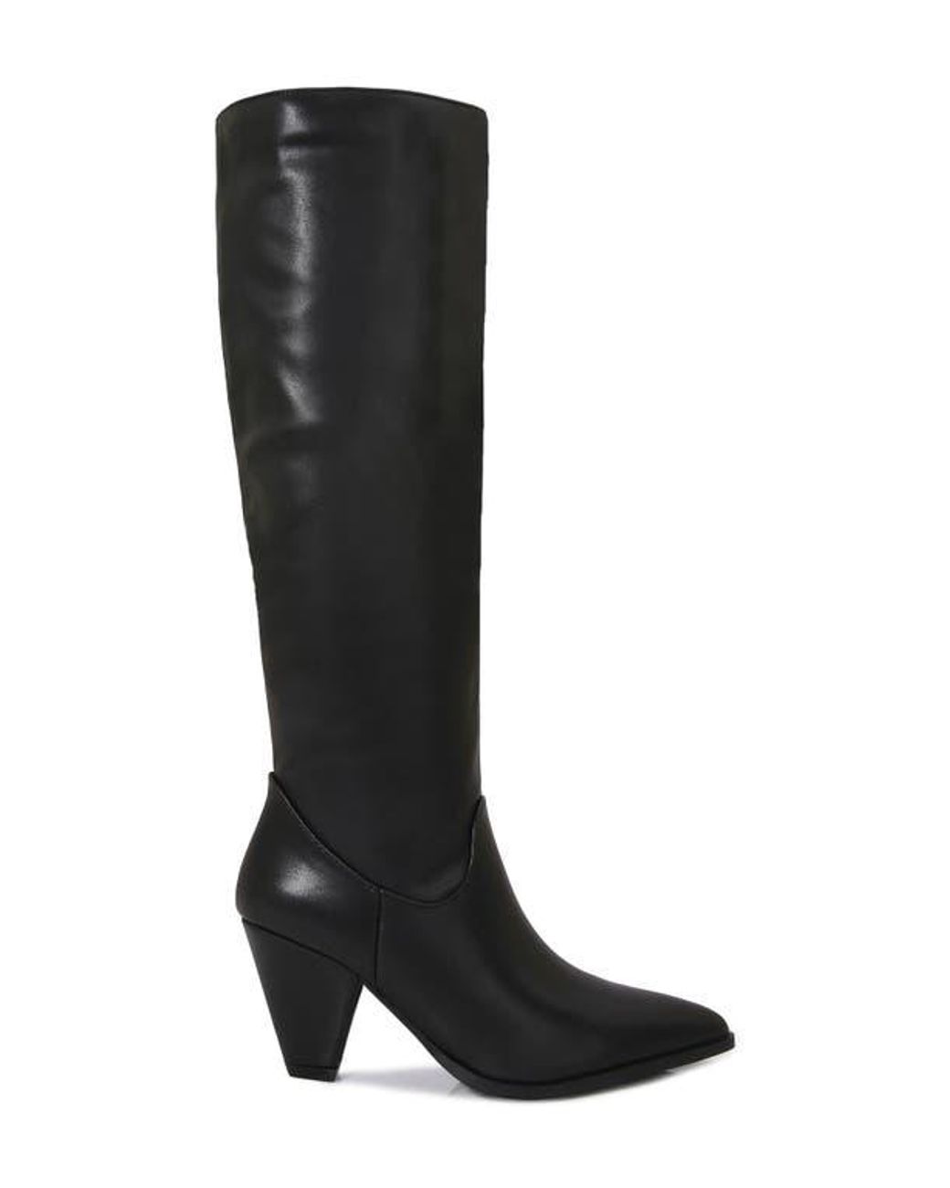 BERNESS Black Cone Heel Knee High Boot