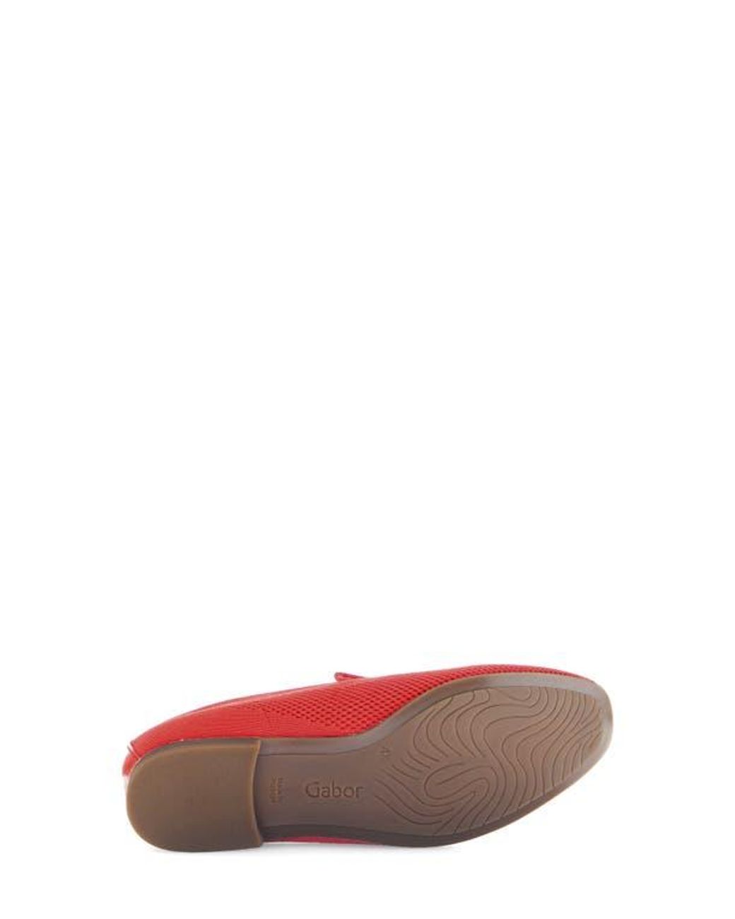 Gabor Red Rhinestone Knit Loafer