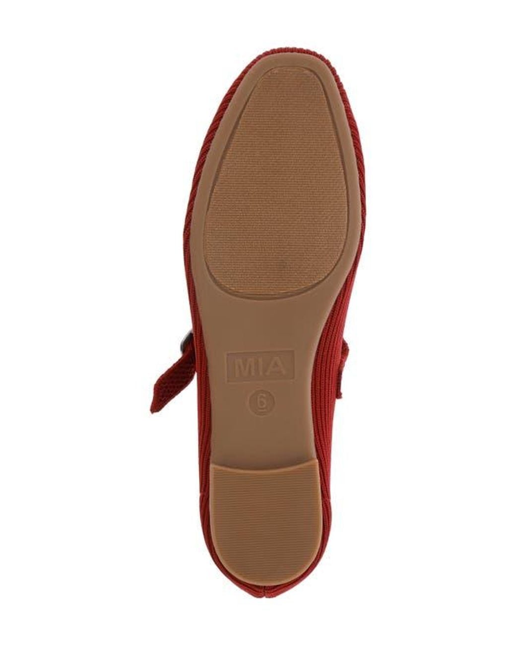 MIA Red Brita Mary Jane Flat